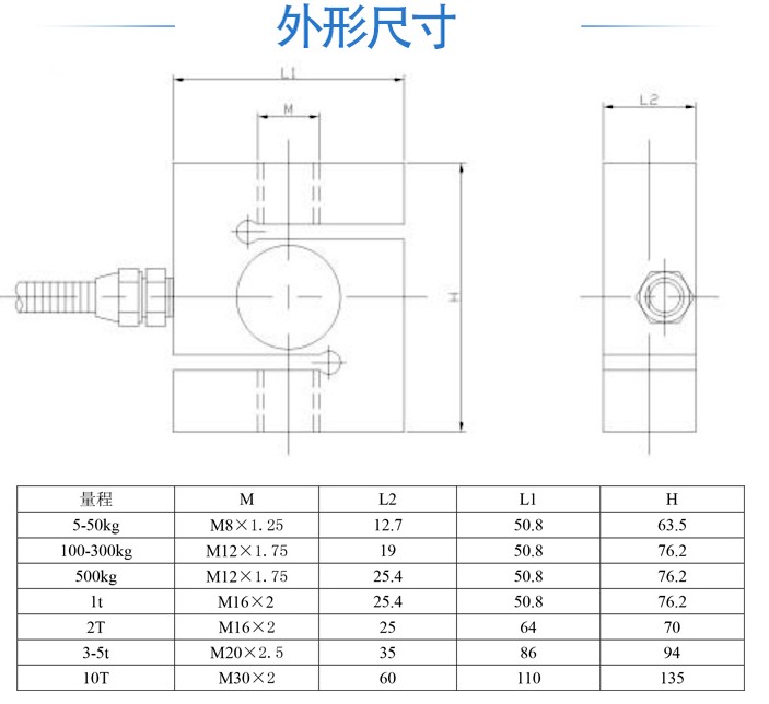 蚌埠高精S型拉压力双用型传感器(图1)